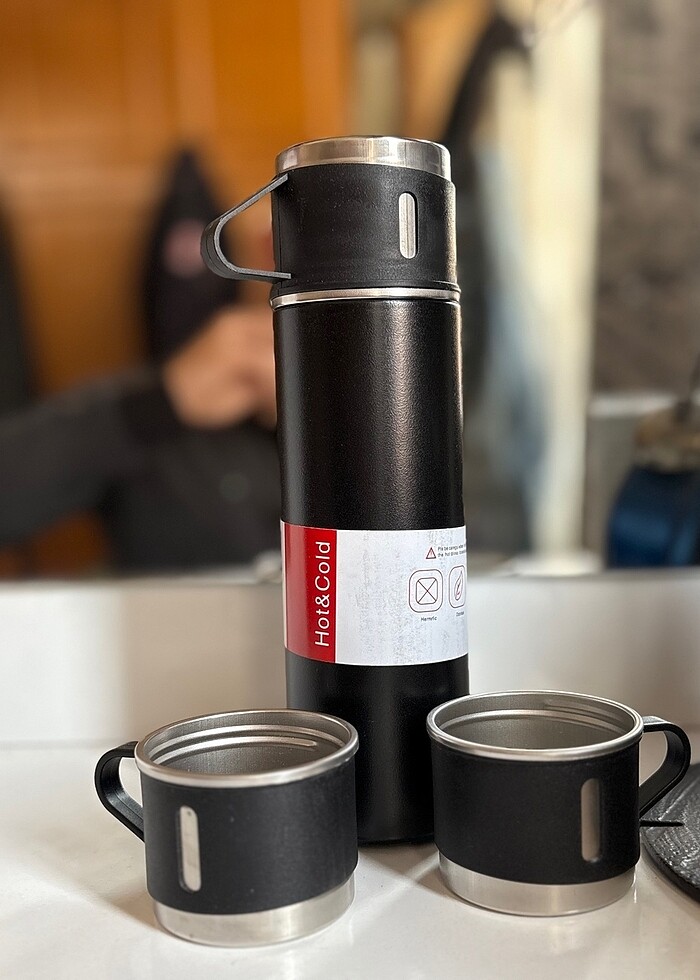 3 Bardaklı Termos - Görsel 2