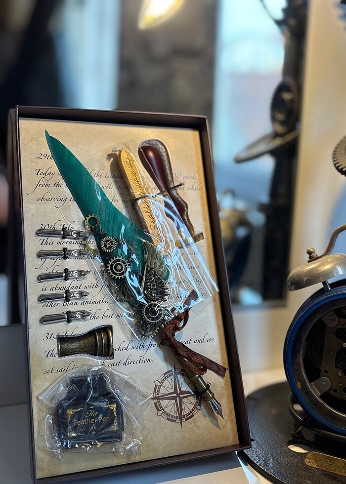 Hediyelik kuş tüyü kalem - Görsel 2