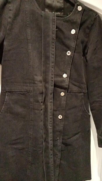 Diğer Siyah denim elbise