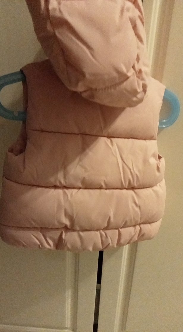 Kız Çocuk Pembe Düğmeli Yelek - Görsel 3