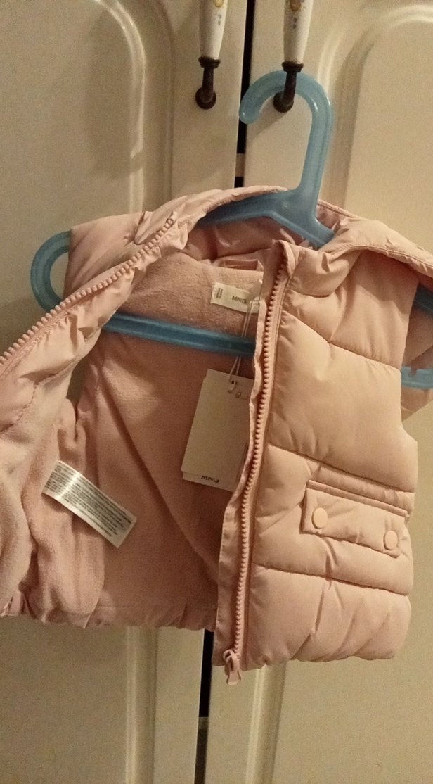 Kız Çocuk Pembe Düğmeli Yelek - Görsel 2