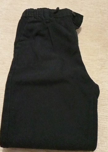 8 Yaş Beden Erkek Siyah Kemerli Regular Fit Kot Pantolon