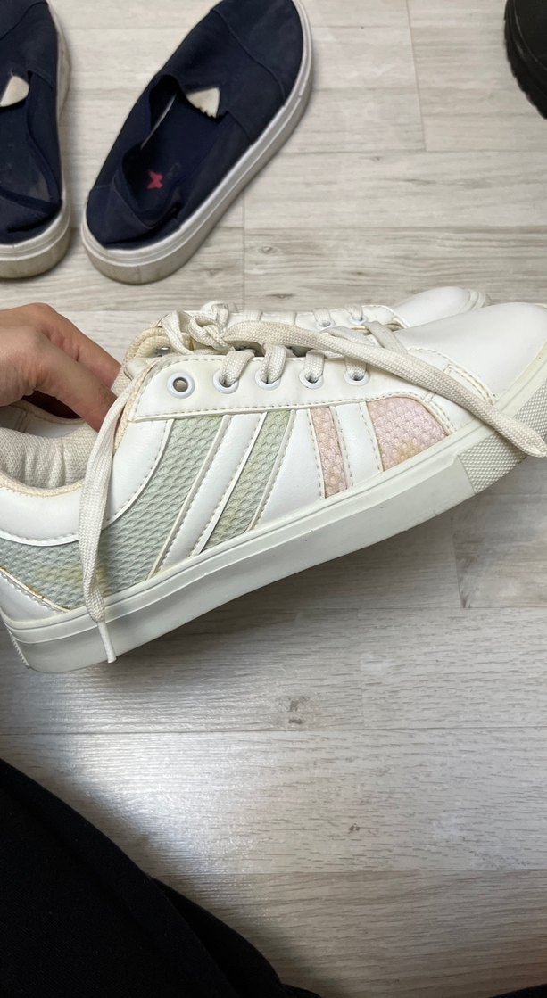 Beyaz Bağcıklı Kadın Spor Ayakkabı - Görsel 2