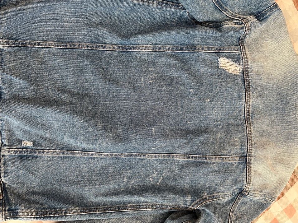 Düğmeli Nakışlı Mavi Kadın Denim Ceket - Görsel 3