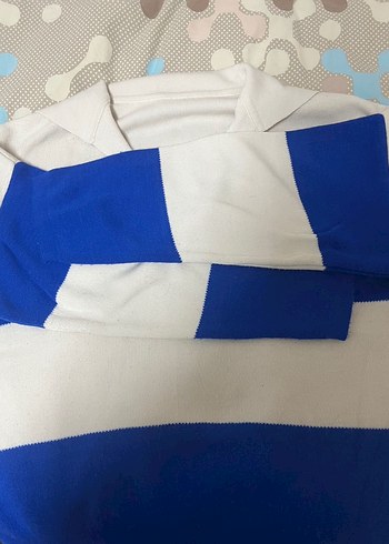 Mavi Beyaz Çizgili kazak - Görsel 2