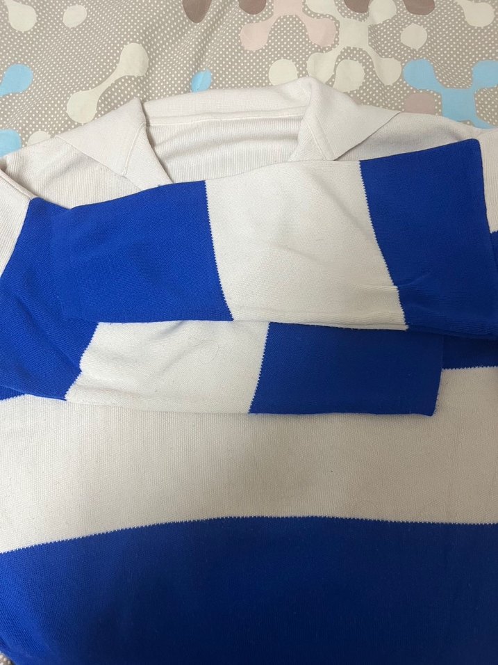 Mavi Beyaz Çizgili kazak - Görsel 2