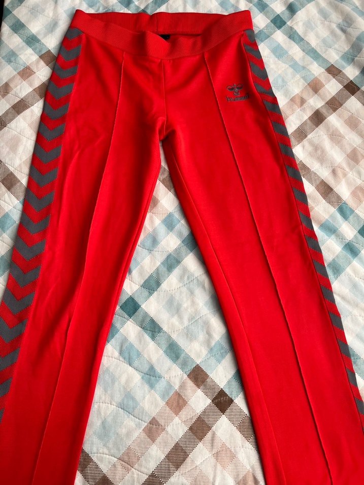 Gri +kırmızı renk  Rahat Eşofman Altı - Görsel 4