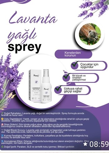 Lavanta Yağlı Saç Spreyi 50 ml - Görsel 3