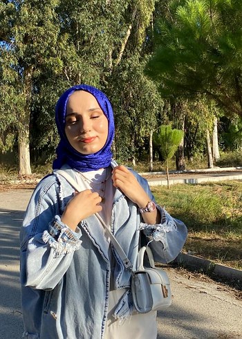 Diğer Kadın Mavi Midi Denim Ceket