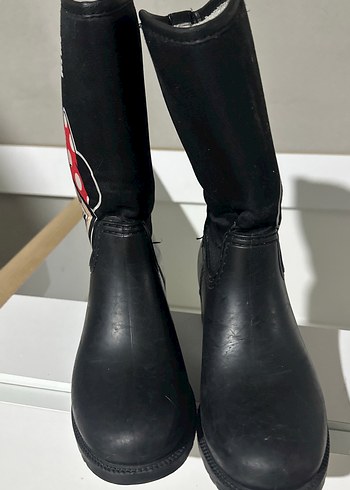 Kız Çocuk Siyah Minnie Mouse Biker Bot - Görsel 4