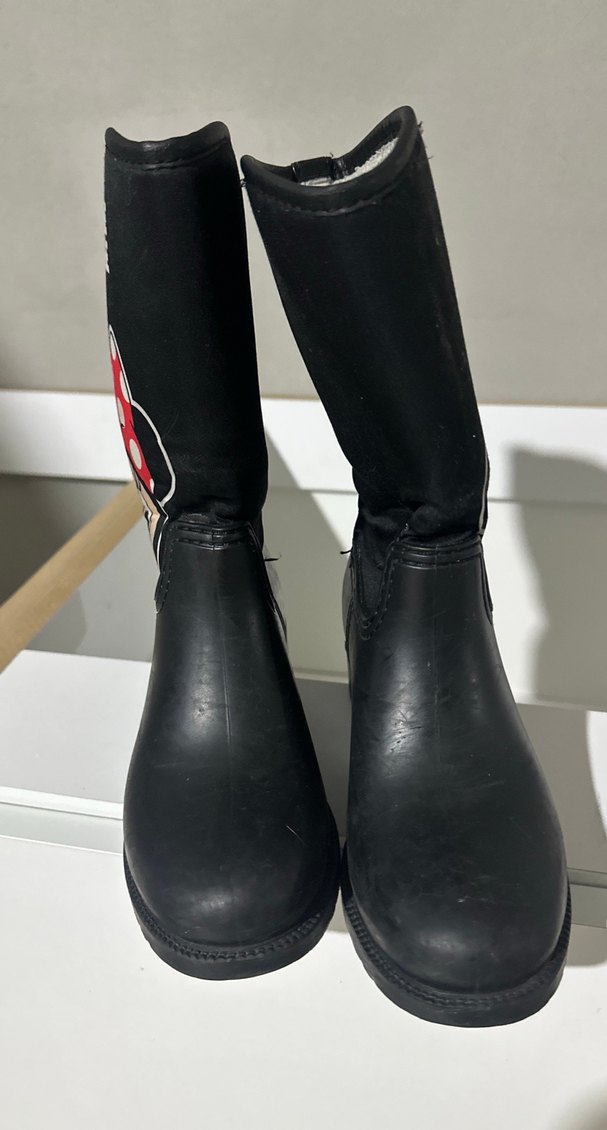 Kız Çocuk Siyah Minnie Mouse Biker Bot - Görsel 4