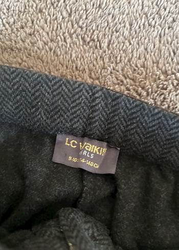 Gri Kız çocuk  Fermuarlı Normal Kesim Pantolon - Görsel 3