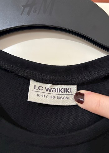 Siyah Baskılı Kısa Kollu Kız çocuk  Tişört - Görsel 2