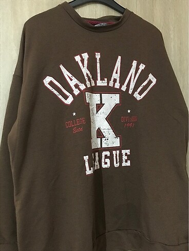 OAKLAND LEAGUE yazili sweatshirt
