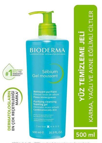 Bioderma Sébium Yüz Temizleme Jeli 500 ml
