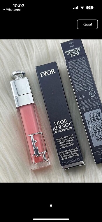 Dior 001 pink gloss