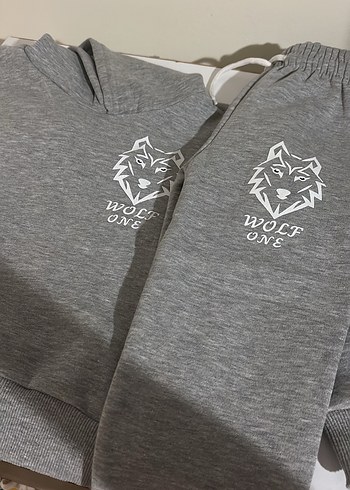 Gri Erkek Çocuk Sweatshirt ve Eşofman Takımı