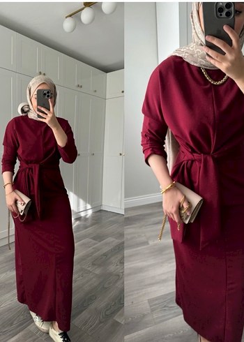 Bağlama detay elbise - Görsel 2