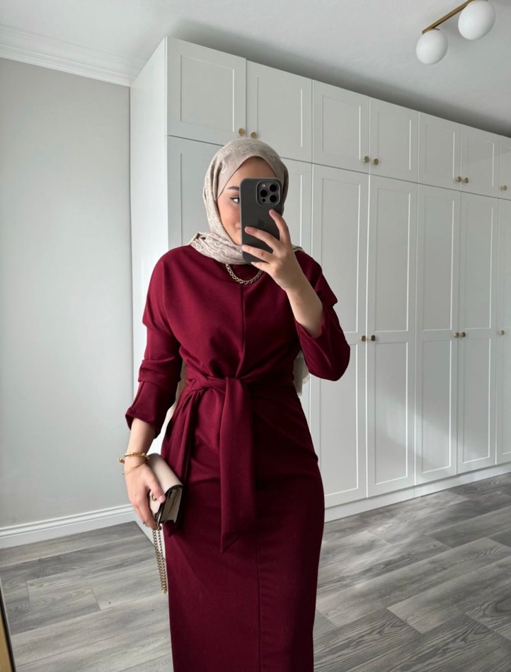 Bağlama detay elbise - Görsel 3