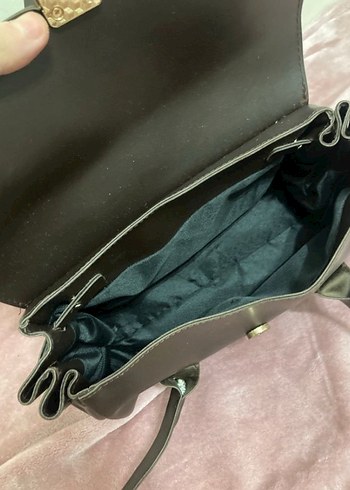 Kahverengi Deri Kadın Omuz Çantası - Görsel 3