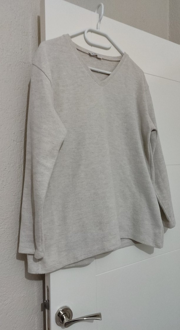 V Yaka Kadın Sweatshirt - Görsel 2