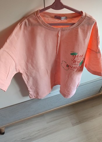 Kız Çocuk Pembe Baskılı Tişört - Görsel 2