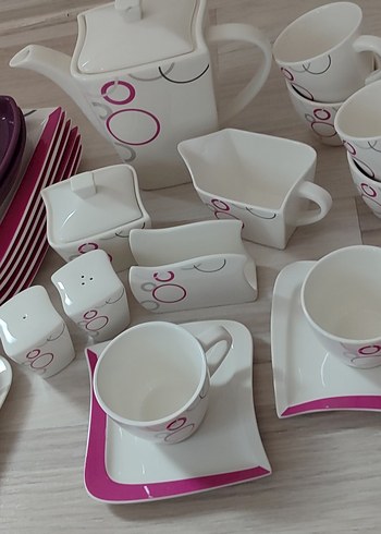 Emsan Pembe Desenli 31 parça 6 kişilik kahvaltı seti - Görsel 3