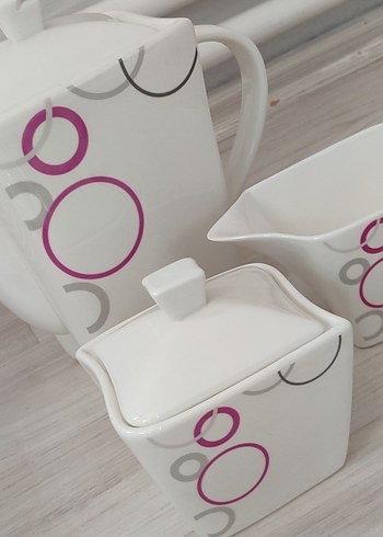 Emsan Pembe Desenli 31 parça 6 kişilik kahvaltı seti - Görsel 13