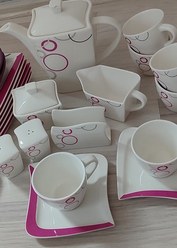 Emsan Pembe Desenli 31 parça 6 kişilik kahvaltı seti - Görsel 4