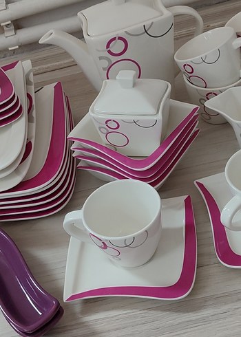 Emsan Pembe Desenli 31 parça 6 kişilik kahvaltı seti - Görsel 18