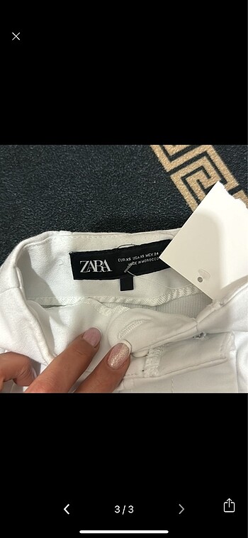 xs Beden Zara beyaz şort