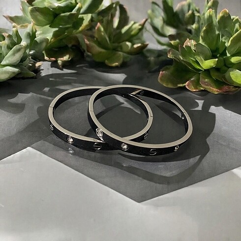 Çelik Crt Silver Taşlı 60mm Orta Boy Kelepçe