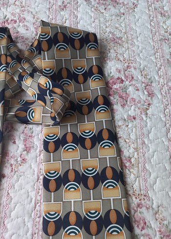 Bohem Çok Renkli Retro Desenli Erkek Kravat - Görsel 3