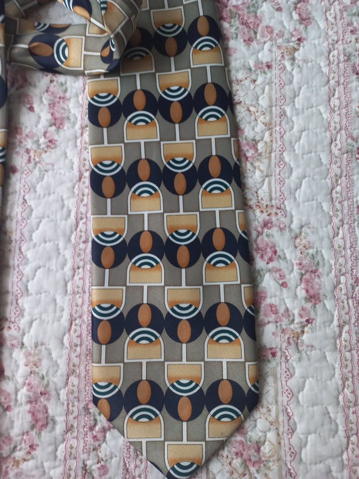 Bohem Çok Renkli Retro Desenli Erkek Kravat - Görsel 4