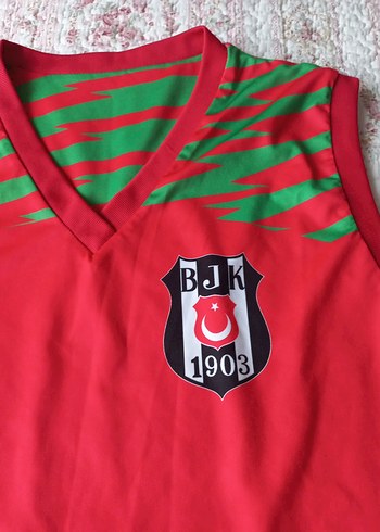 Kırmızı V Yaka Erkek Atlet Jersey - Görsel 3