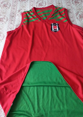 Kırmızı V Yaka Erkek Atlet Jersey - Görsel 8