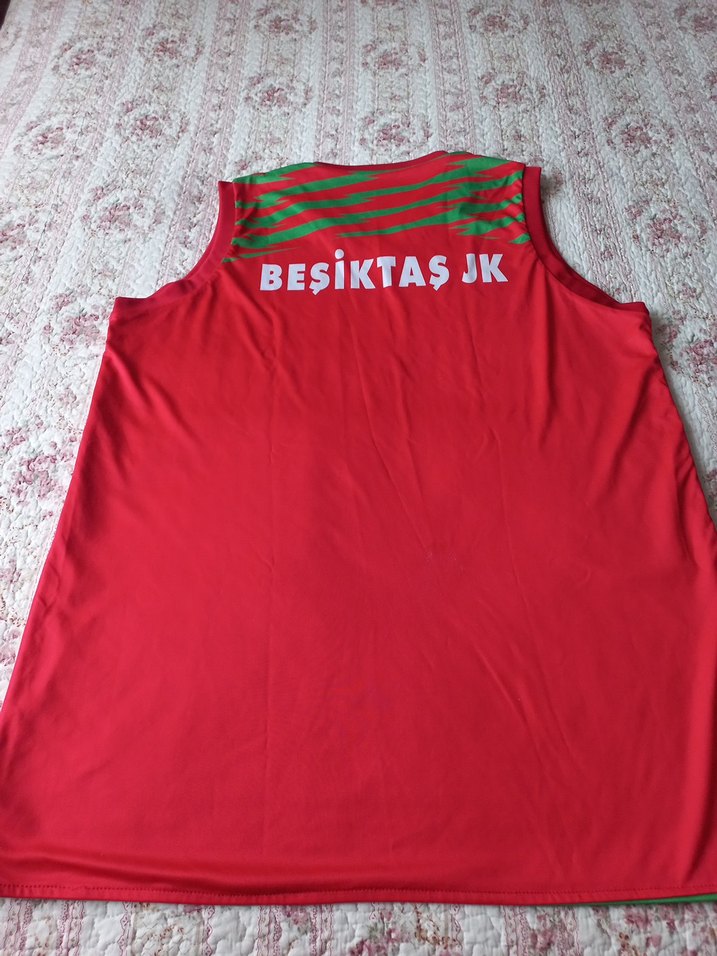 Kırmızı V Yaka Erkek Atlet Jersey - Görsel 5