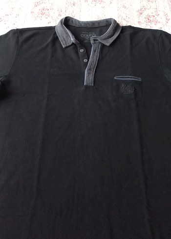 Siyah Pamuklu Erkek Polo Tişört - Görsel 2