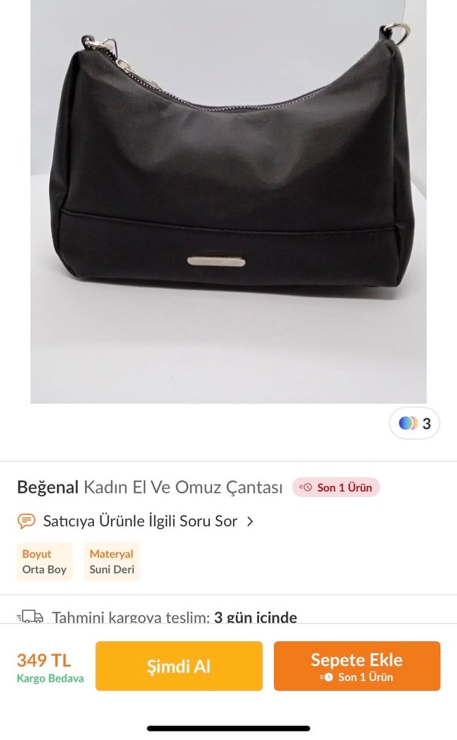 Siyah Parlak Tokalı Minimalist Kadın Çanta - Görsel 2