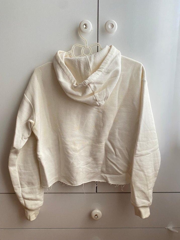 Beyaz Baskılı Kadın Sweatshirt - Görsel 3