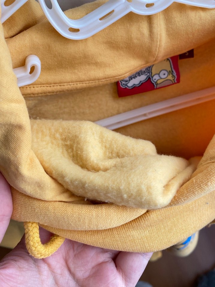 Sarı Kapüşonlu Simpsons Baskılı Sweatshirt - Görsel 3