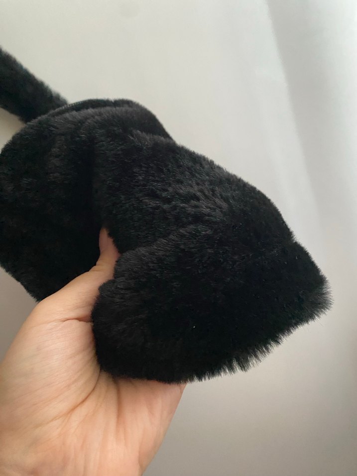 Siyah Peluş Kadın Çantası - Görsel 3