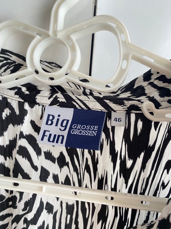 Düğmeli Zebra Desenli Kadın Gömlek - Görsel 2