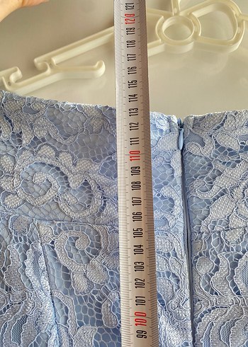 Dantel Detaylı Kayık Yaka Abiye Elbise - Görsel 7