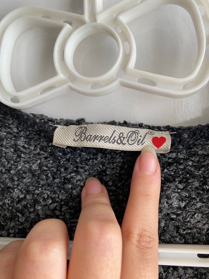 Gri Midi Triko Hırka - Görsel 4