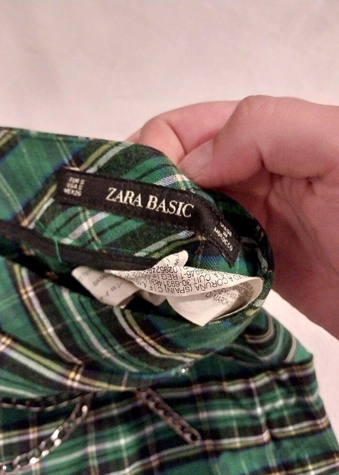 Zara ekoseli mini etek  - Görsel 2