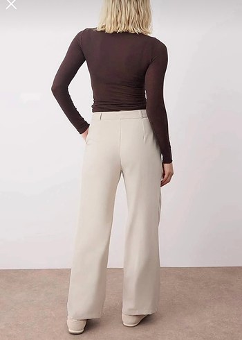 Kadın taş dokuma kumaş pantolon - Görsel 3