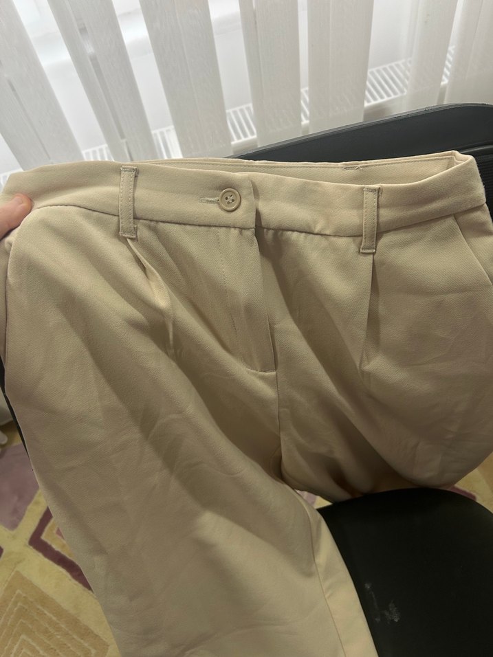 Kadın taş dokuma kumaş pantolon - Görsel 5