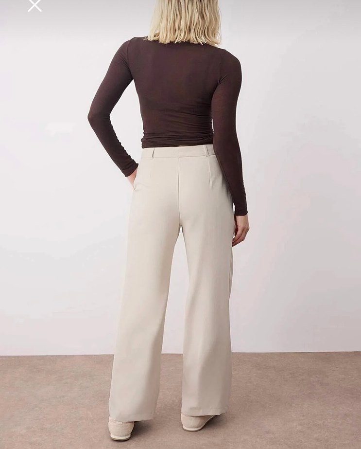 Kadın taş dokuma kumaş pantolon - Görsel 3