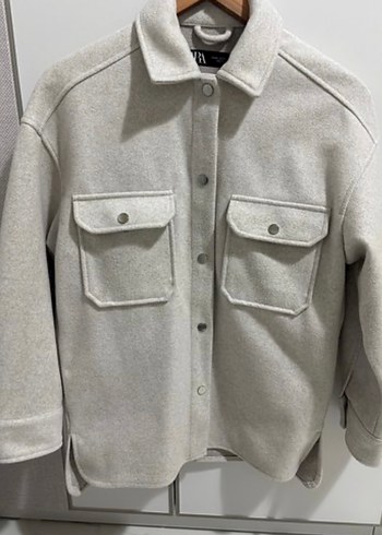 Zara Gri Kaşe Ceket - Görsel 3